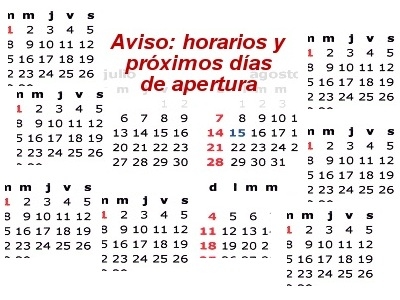 Navidades, horarios de apertura.